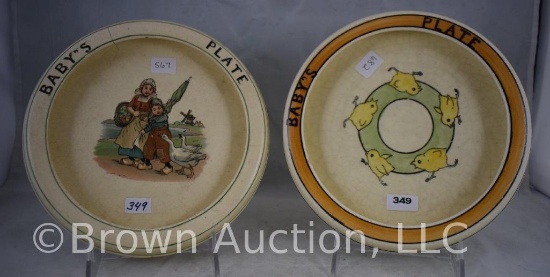 (2) Roseville Juvenile Baby's plates