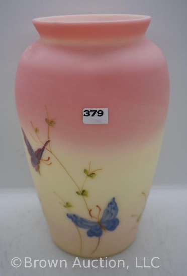 Fenton Satin Burmese 9" vase