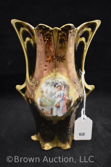 Mrkd. Royal Vienna Germany 7.25"h vase w/Tiffany finish