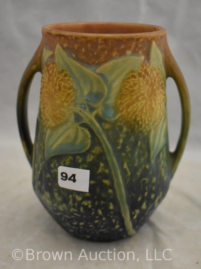 Roseville Sunflower 5" vase w/dbl. handles