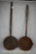 (2) Cast Iron camp fire long handle spoons