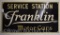 Franklin Motor Cars Service Station DSP sign