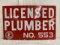 Licensed Plumber SSP sign