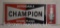 Champion Spark Plugs SS painted metal tacker sign