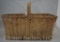 Vintage rectangular wicker basket