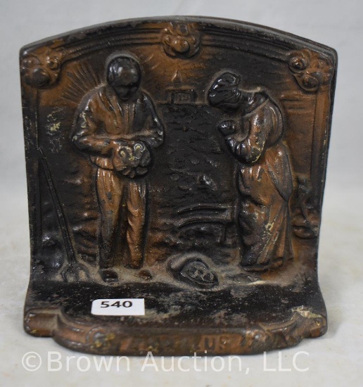 Pr. Verona bookends depicting couple praying over their crops
