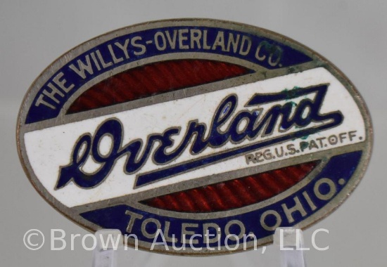 "The Willys-Overland" oval radiator emblem, 2"d