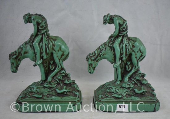 Pr. Indian on horse bookends