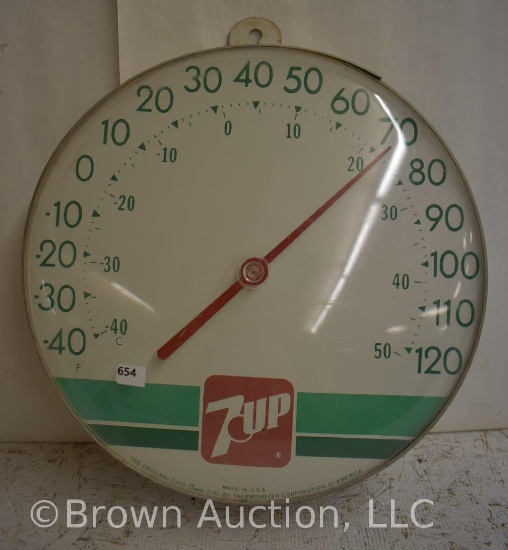 7Up Ohio jumbo dial advertising thermometer