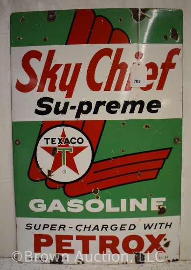 Texaco Sky Chief Su-preme Gasoline ssp sign