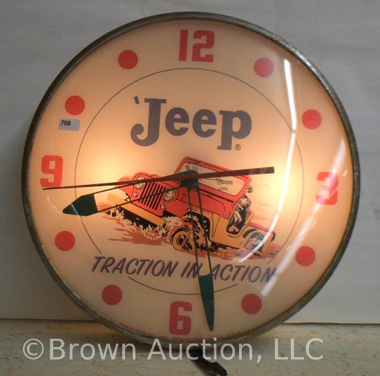 Jeep "Traction in Action" bubble glass Pam clock