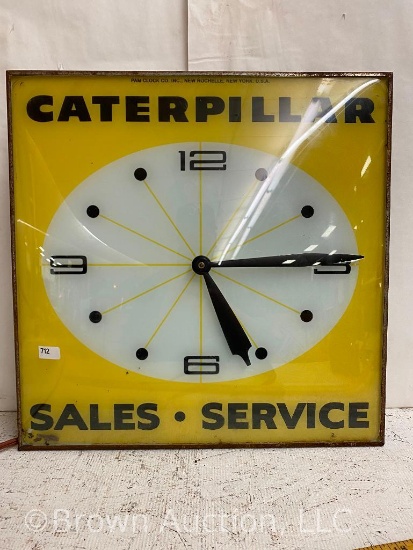 Caterpillar bubble glass PAM clock ? no cord, does not light up or keep time, appears to be missing