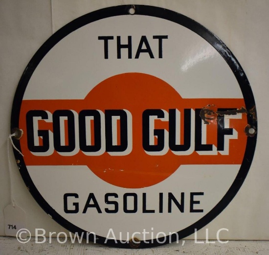 That's Good Gulf Gasoline ssp 10.5"d sign