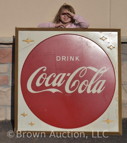 Drink Coca-Cola SST embossed self-framed sign