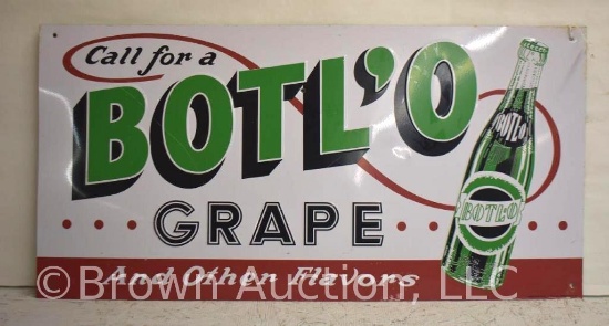 BOTL'O Grape Soda embossed sst sign