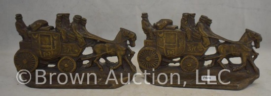 Pr. W.H. Howell Stagecoach bookends