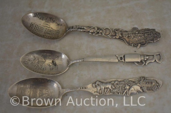 (3) Mrkd. Sterling souvenir spoons