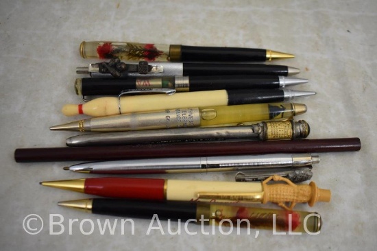 (9) Vintage pens and mechanical pencils, some advertising