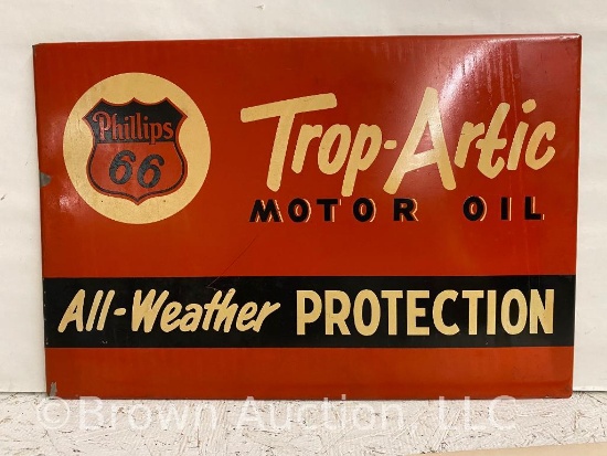 Phillips 66 Trop-Artic Motor Oil SST rack-topper sign