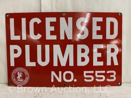 Licensed Plumber SSP sign