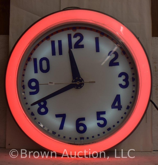 Cleveland Neon backlit clock - 25"d