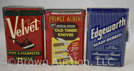 (3) Pocket tobacco tin - Prince Albert, Velvet and Edgeworth