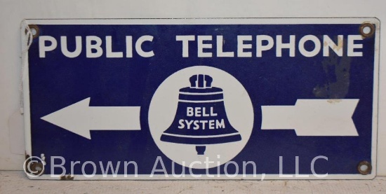 Bell System "Public Telephone" DSP arrow sign