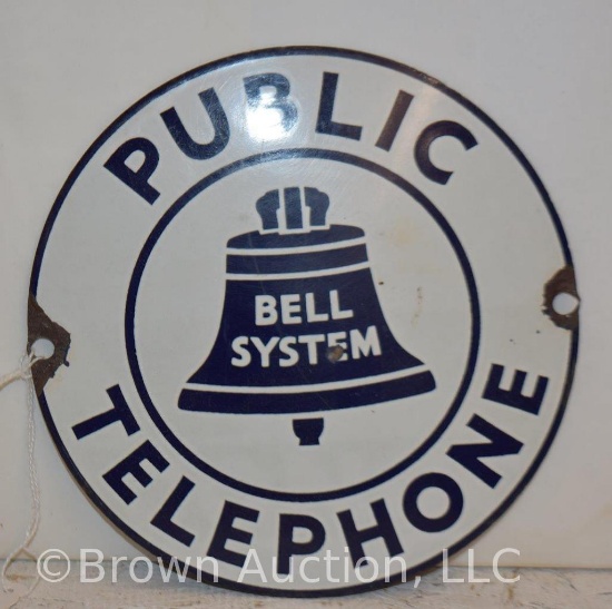 Bell System "Public Telephone" SSP plate, 7"d