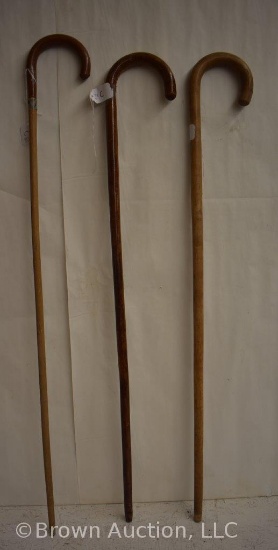 (3) Wood canes