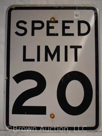 Speed Limit 20 sign