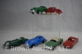 (6) Die cast toy cars incl. Tootsietoy and Manoil