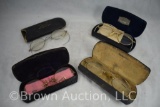 (4) pair of Vintage gold tone eyeglasses w/cases