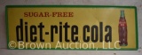Diet-Rite cola embossed sst advertising sign