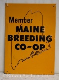Maine Breeding Co-op member embossed sst sign