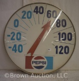 Pepsi-Cola bubble blass front advertising thermometer