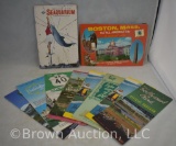 Assortment of old travel brochures