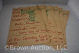 Several old paper posters for Garden City, KS HS Carnival