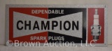 Champion Spark Plugs SS painted metal tacker sign