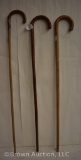 (3) Wood canes