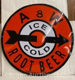 A and W Root Beer modern embossed SST sign