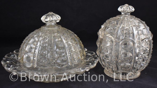 EAPG cov. butter and cov. candy dish