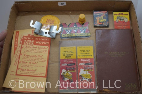 Boxful of Minneapolis-Moline promotional material