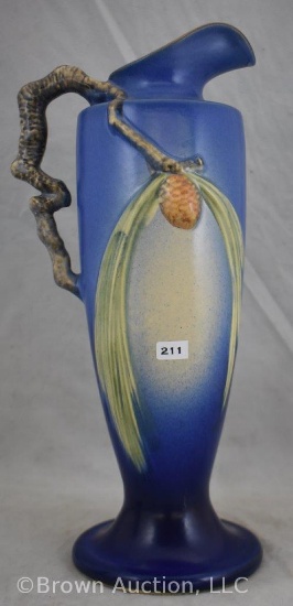 Roseville Pine Cone 851-15" ewer, blue