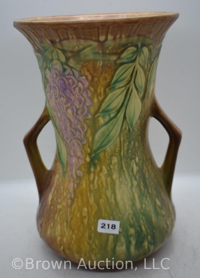 Roseville Wisteria 682-10" vase, brown
