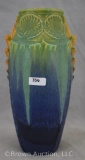 Mrkd. Door/Studio Art Pottery by Scott Draves Dragonfly and Leaves 10