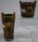 (2) Weller Woodrose vases, 2.5