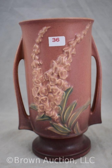 Roseville Foxglove 48-8" vase, pink