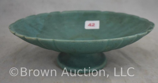 Roseville? 1008-7" calling card/mint dish, green