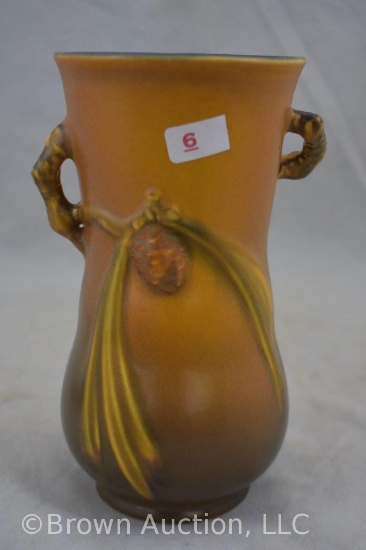 Roseville Pine Cone 841-7" vase, brown