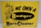 Badger Barn Cleaners single sided tin embossed sign
